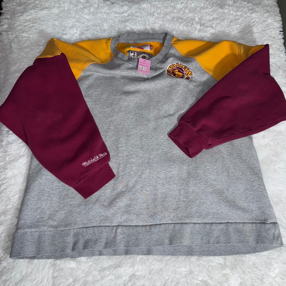 Mitchell & Ness Cleveland‎ Cavaliers Hardwood Classics Sweatshirt Mens XL Gray